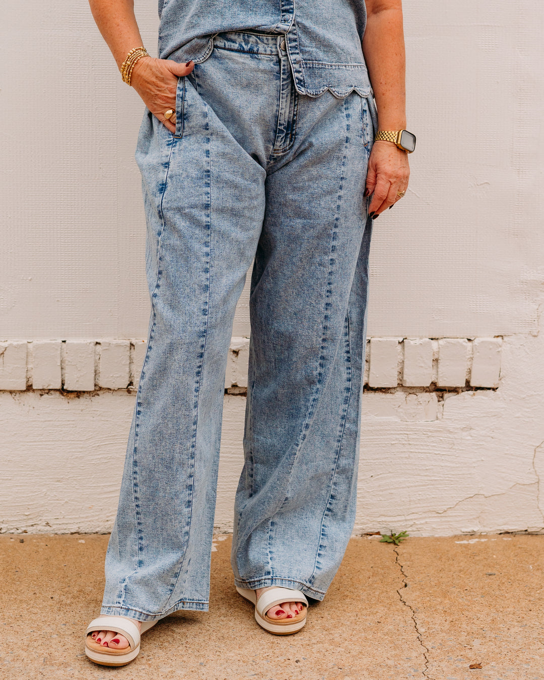 French Dressing Jeans: High Rise Wide Leg in Powder Wash – The Vogue Boutique
