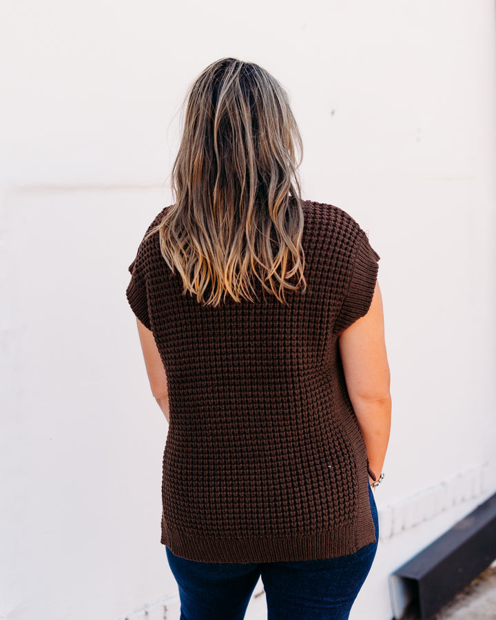 Dear John: Briana Short Sleeve Sweater in Cappuccino - The Vogue Boutique