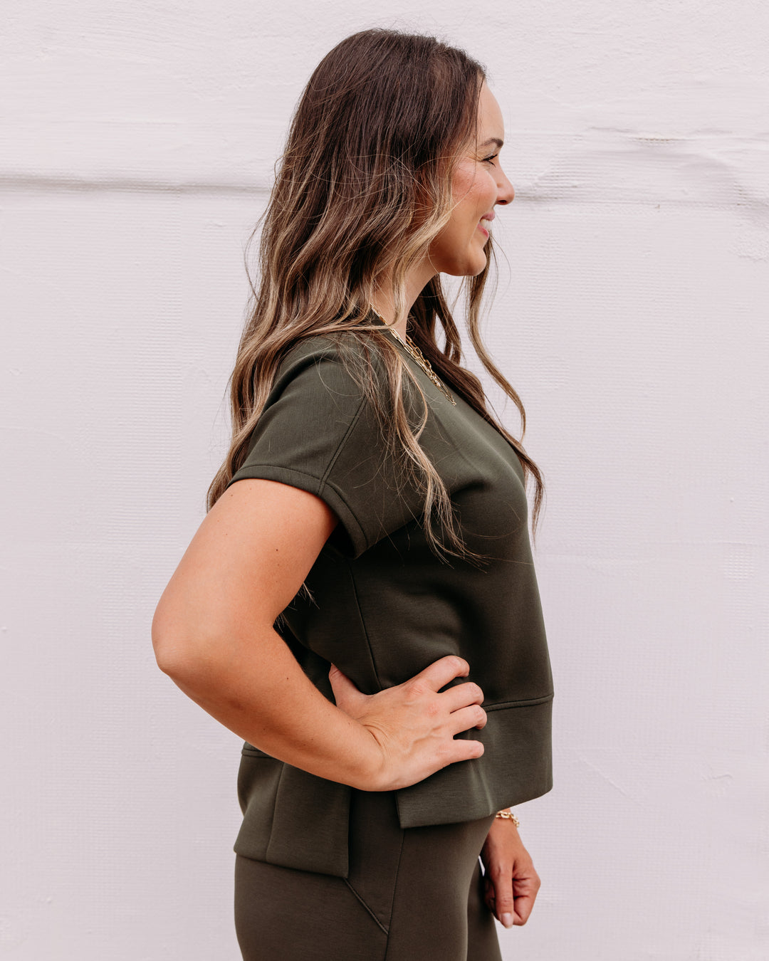 Spanx: Airessentials Crewneck Tee in Monstera (22796R)