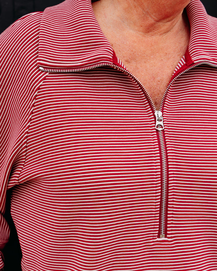 Varley: Milano Half Zip 2.0 in Winery/Almond Peach (VAR02122)