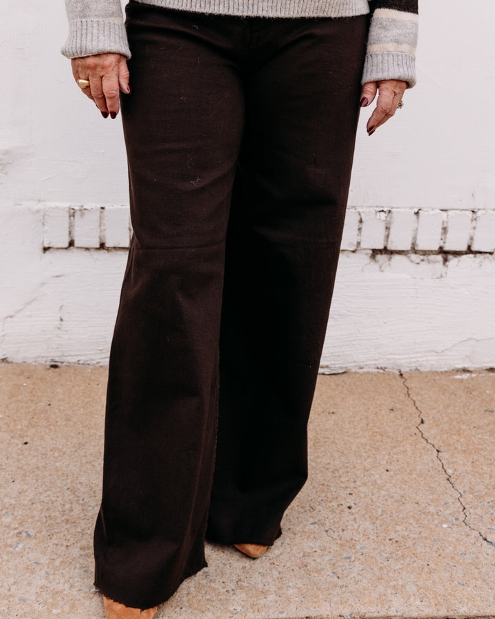Pistola: Penny High Rise Wide Leg in Mocha Mocha (P00016587)