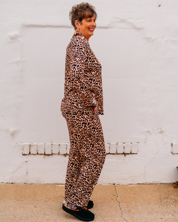 Johnny Was: The Carly PJ Set in Leopard Teyros - The Vogue Boutique