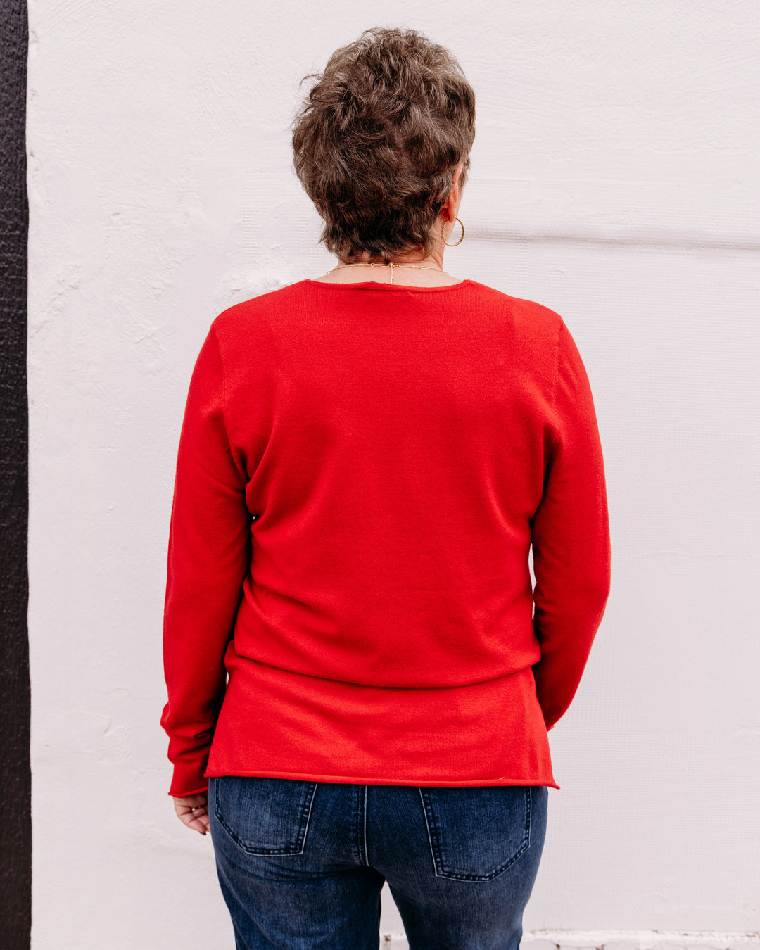 Charlie B: Long Sleeve V Neck Sweater in Équestre (C2279RPR)