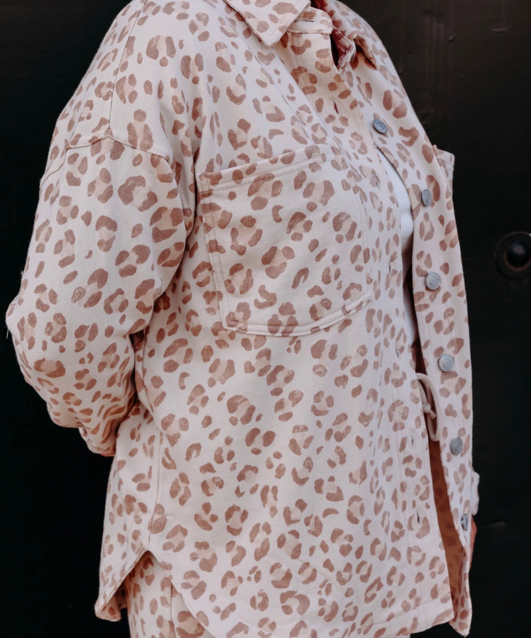 Z Supply: All Day Knit Leopard Jacket in Sandstone (ZJ263248S)