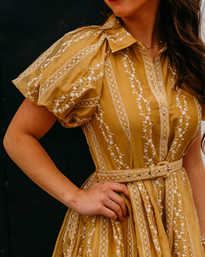 Steve Madden: Daisy Dress in Vintage Gold (XQ108774) - The Vogue Boutique