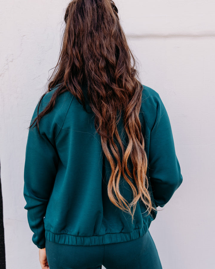 Varley: Magda Zip Through Sweat in Ponderosa Pine (VAR03562)
