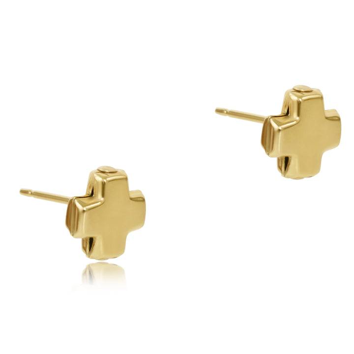Enewton: Signature Cross Gold Stud in Gold