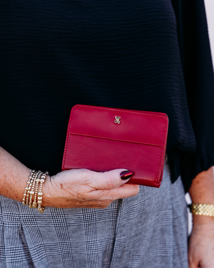 Hobo: Jill Bifold Wallet in True Red