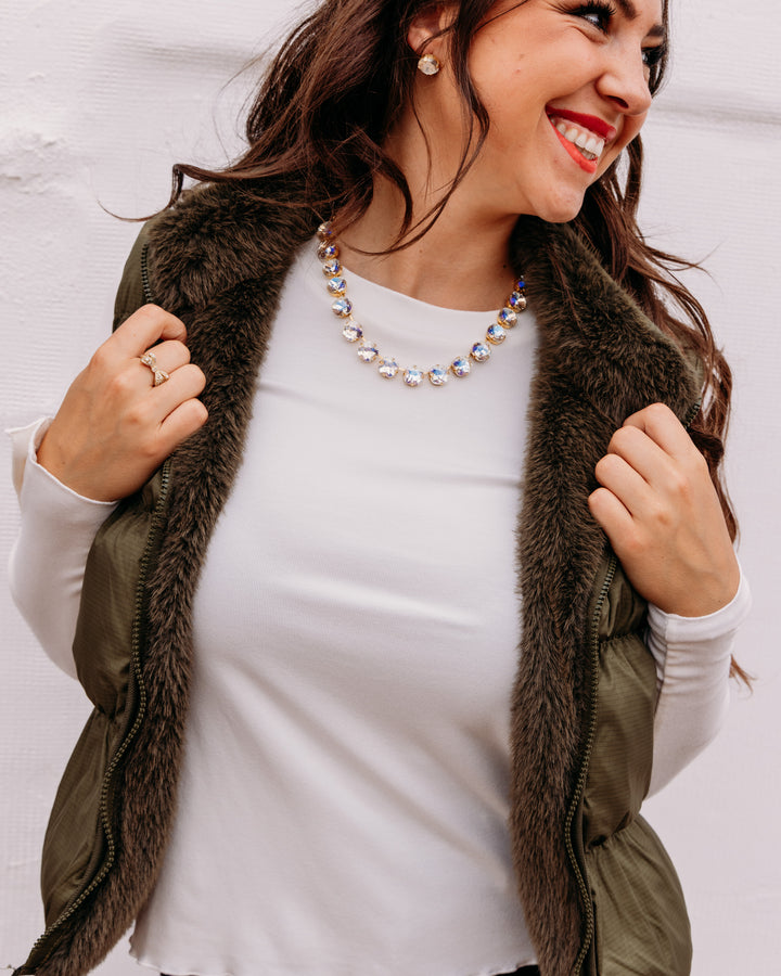 Steve Madden: Brady Vest in Dark Olive (BP301872)