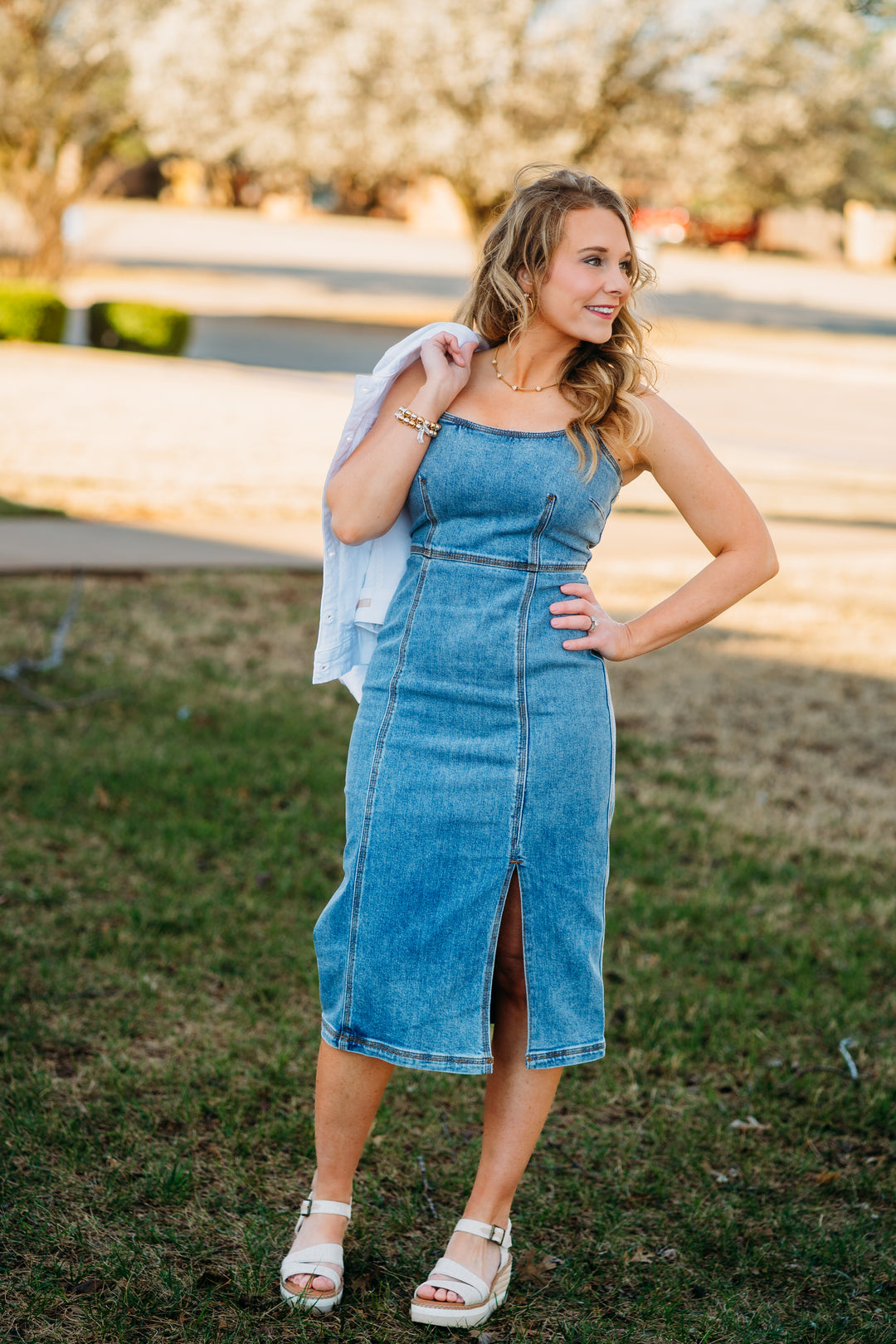 Steve Madden: Giselle Dress in Blue Denim 6