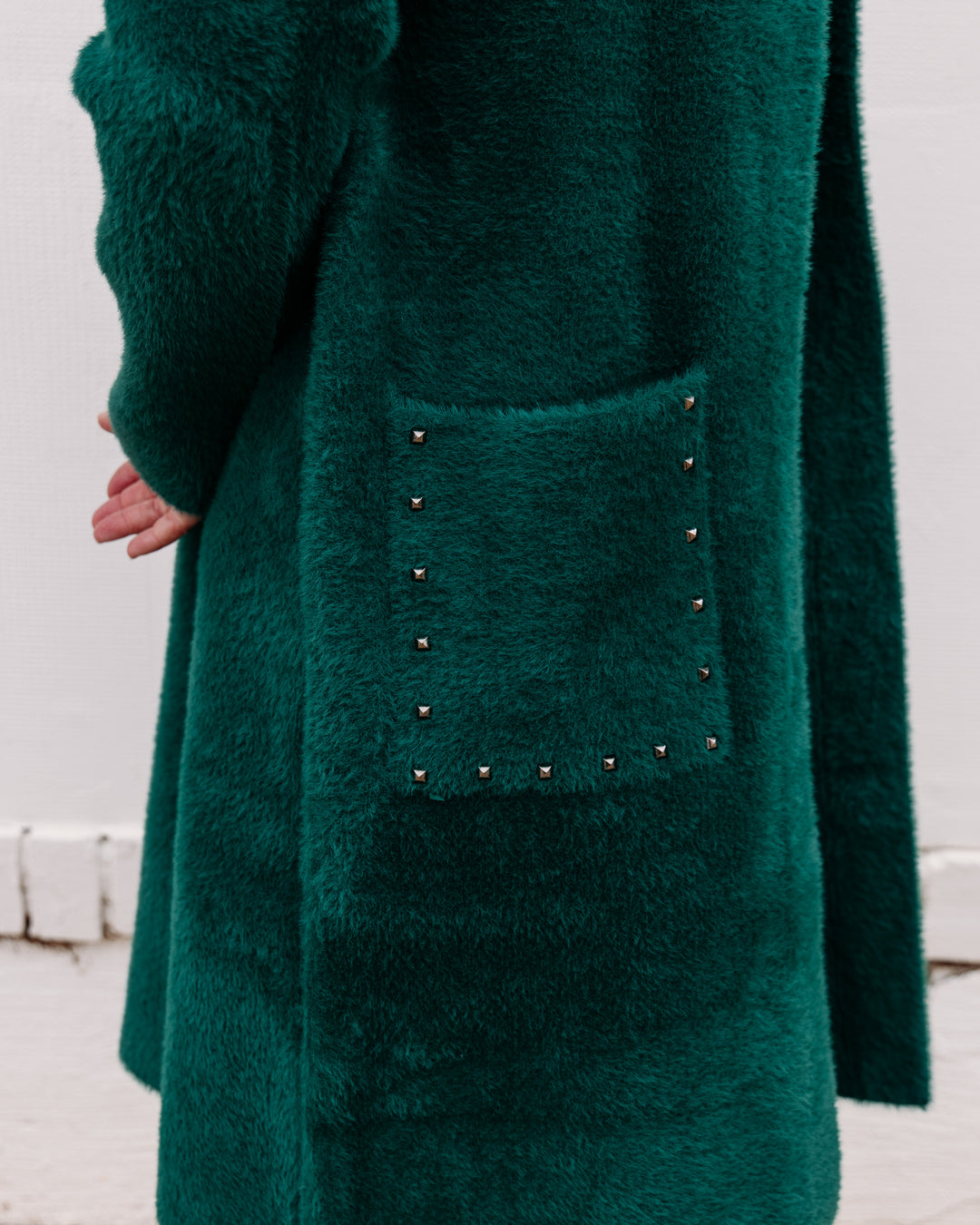 Joseph Ribkoff: Studded Sweater Coat in Ivy (264921)