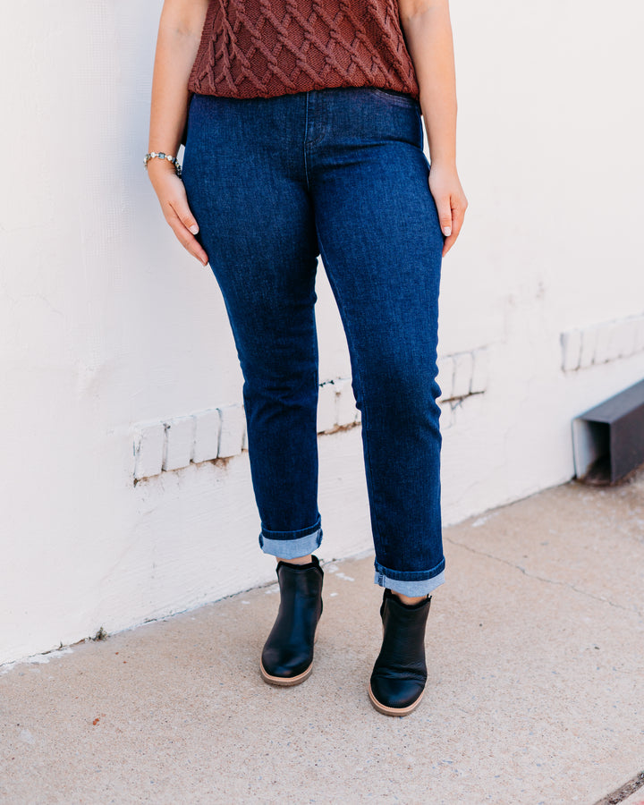 French Dressing Jeans: Straight Leg Jeans in Dark Rinse - The Vogue Boutique