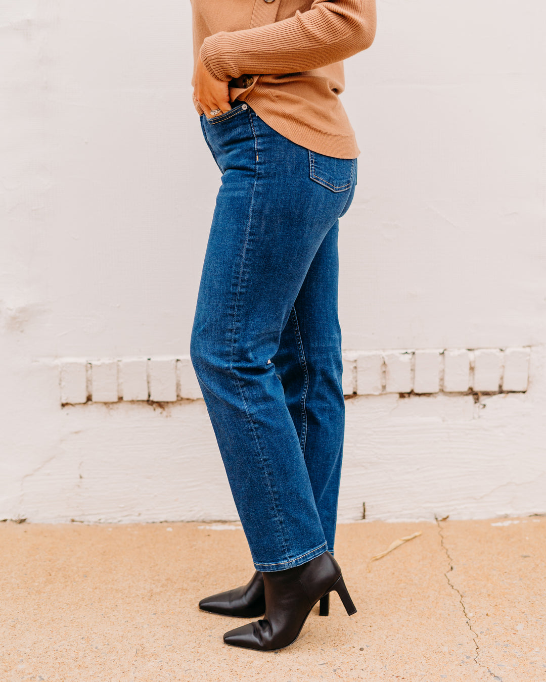 Spanx: SPANXsculpt™ ReDefine Slim Straight Jeans in Medium Indigo - The Vogue Boutique