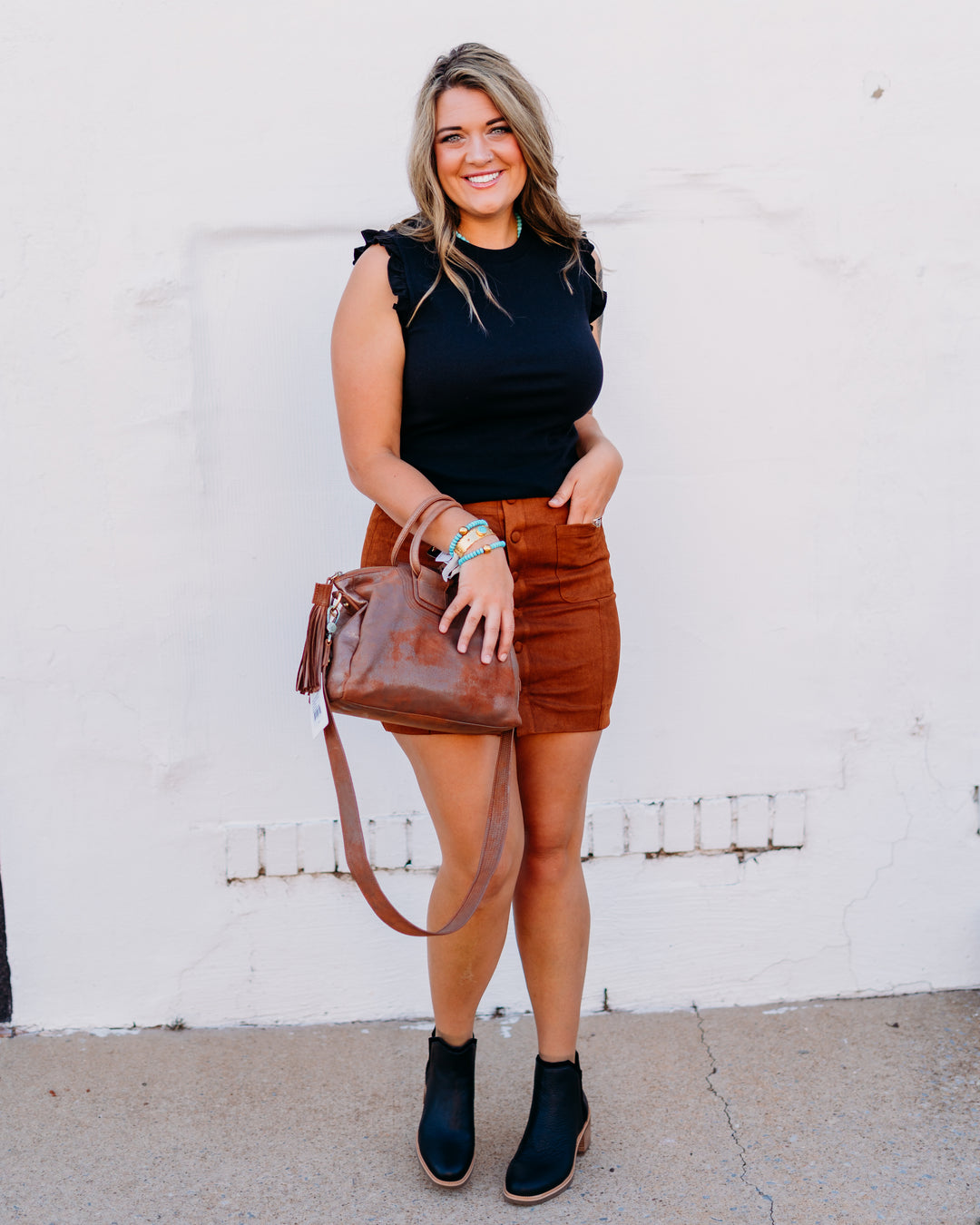 Dear John: Quinn Jean Skirt in Chocolate - The Vogue Boutique