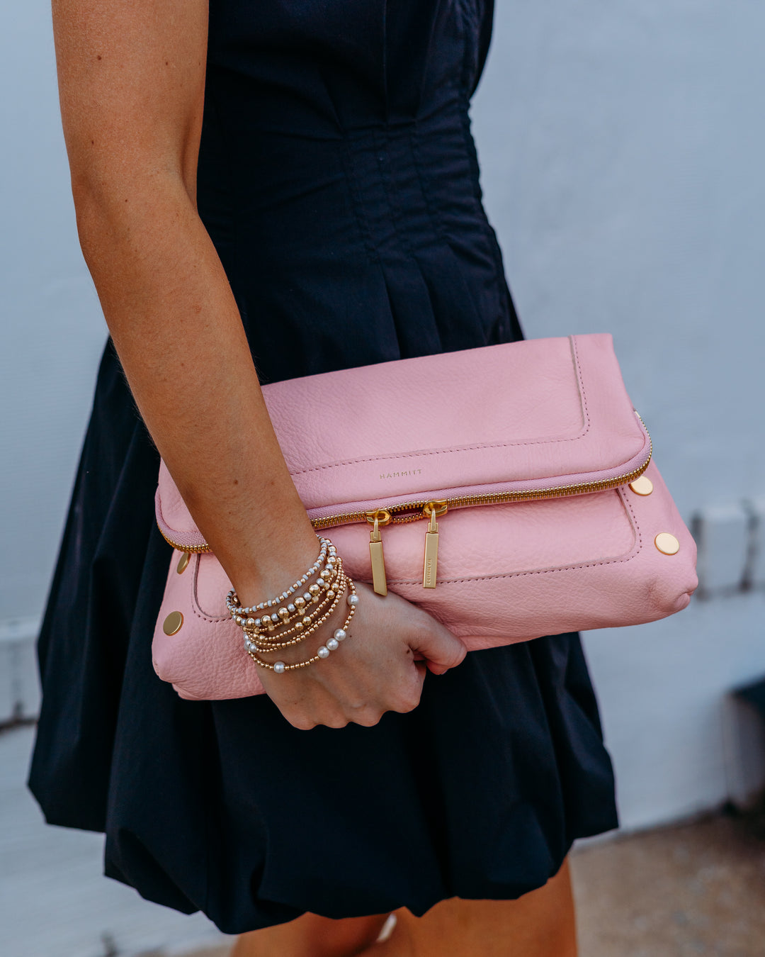 Hammitt: Beverly Med in Flamingo/Brushed Gold (19070)