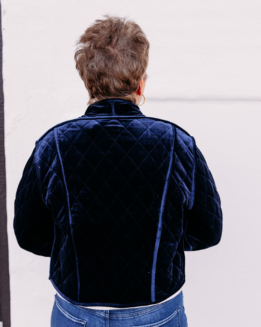 French Dressing: Reversible Quilted Jacket in Blueberry (0034971)