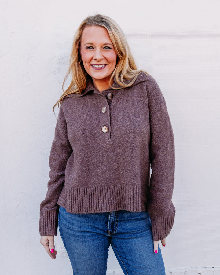 Free People: TRADING UP POLO in Enchanted Oak Melange (FP-OB2330737-2200)