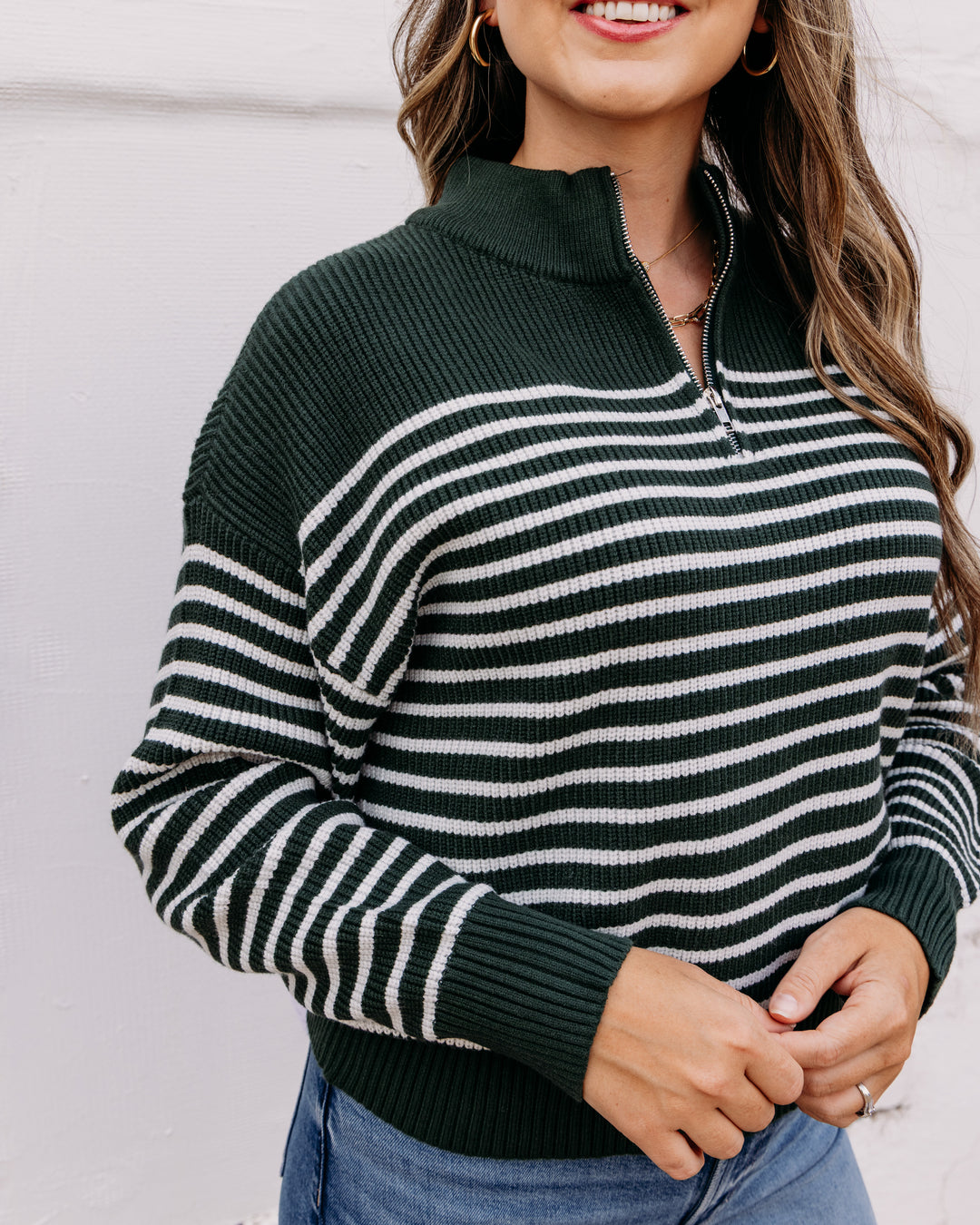 Thread & Supply: Russell Pullover in Pine Grey Stripe (J1936SWTS)
