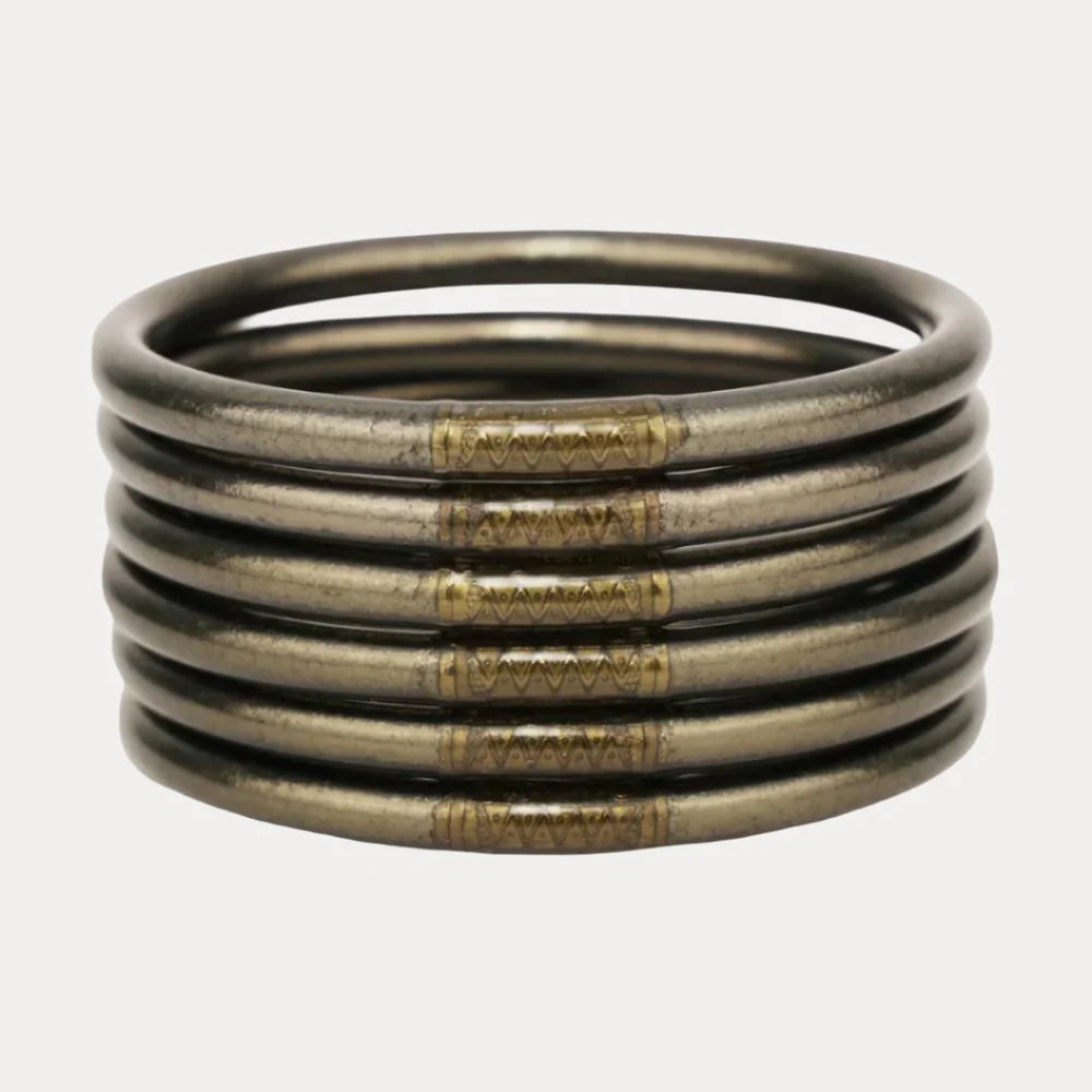 BuDha Gil: Flint All Weather Bangles, Set of 6