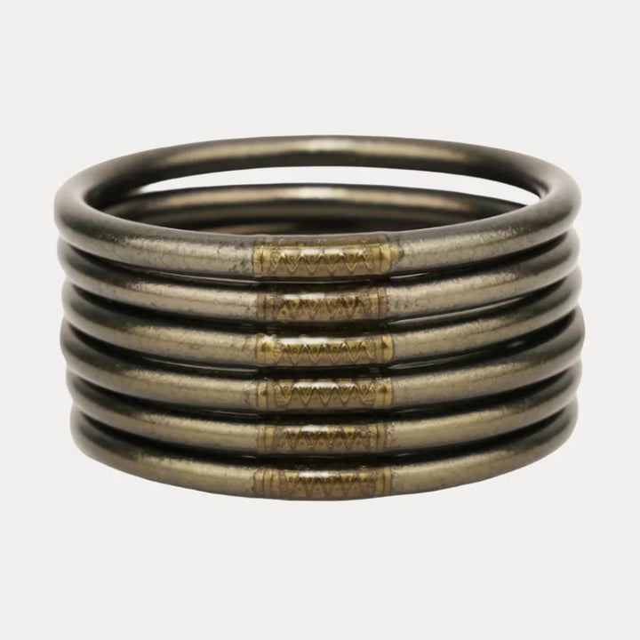 BuDha Gil: Flint All Weather Bangles, Set of 6