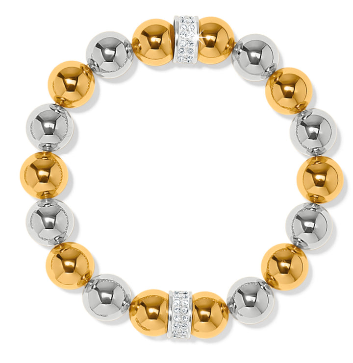 Brighton: Meridian Silver/Gold Stretch Bracelet JF0293 - The Vogue Boutique
