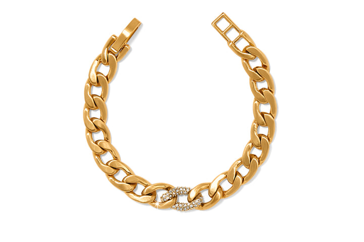 Brighton: Cleo Pave Link Gold Bracelet