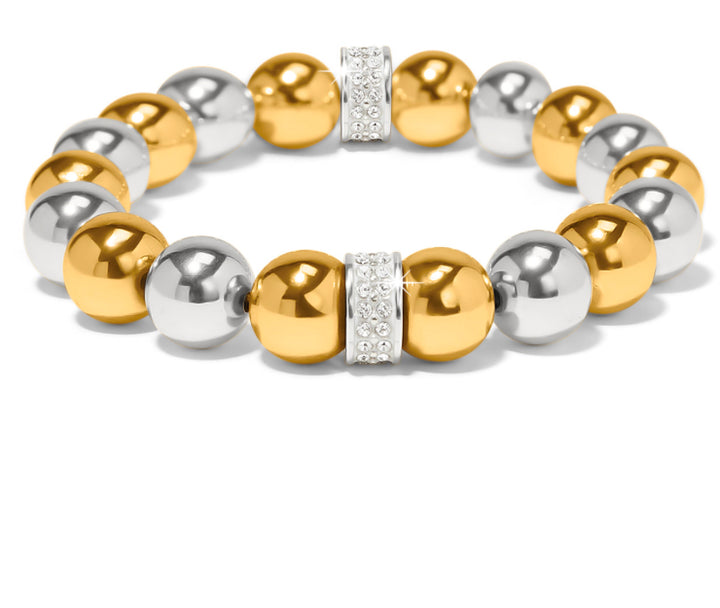 Brighton: Meridian Silver/Gold Stretch Bracelet JF0293 - The Vogue Boutique