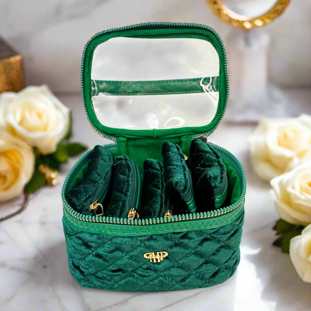 PurseN: Getaway Jewelry Case in Emerald Velvet (H2099EV)