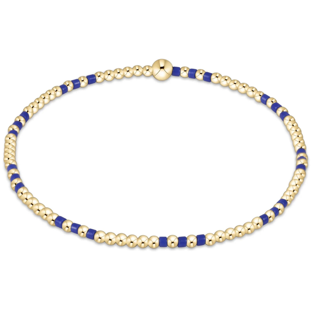 Enewton: gameday hope joy pattern 2mm bead bracelet - blue - The Vogue Boutique