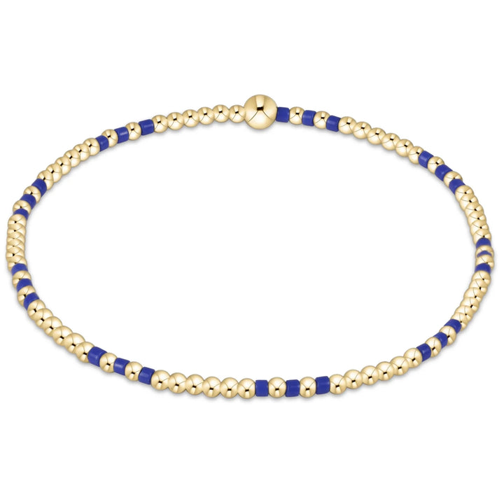 Enewton: gameday hope joy pattern 2mm bead bracelet - blue - The Vogue Boutique