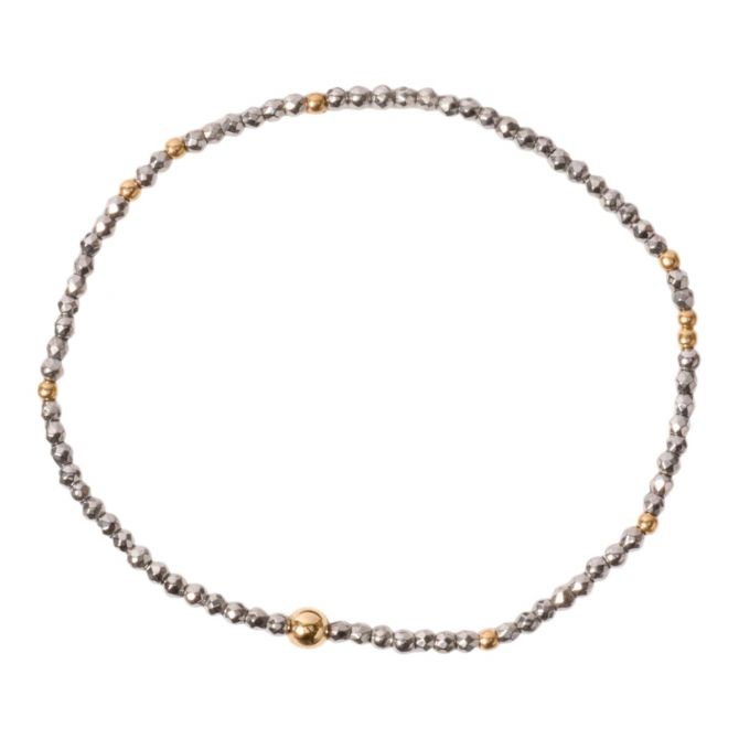Enewton: Hope Silver 2mm in Bright Silver Faceted Hematite