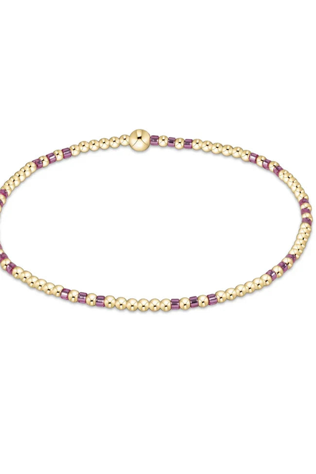 Enewton:  Hope Joy pattern 2mm bead bracelet - pink metallic
