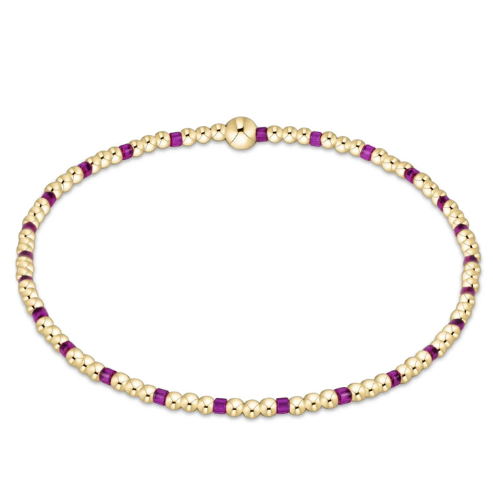 Enewton: Egirl Hope Sincerity Pattern 2mm Bead Bracelet in Fuchsia