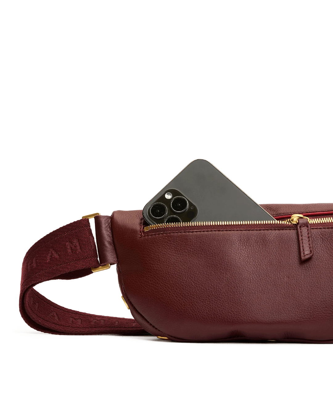 Hammitt: Charles Crossbody Med in Cherrywood Pebble