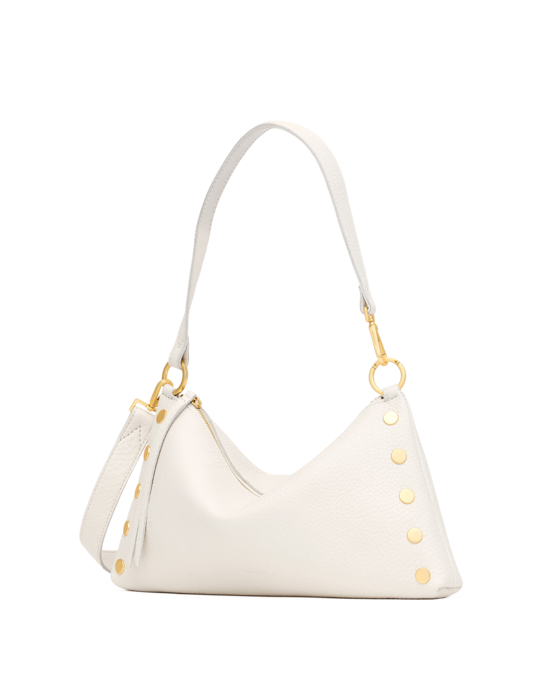 Hammitt Kyle Medium shoulder bag in calla lily white leather with gold stud details