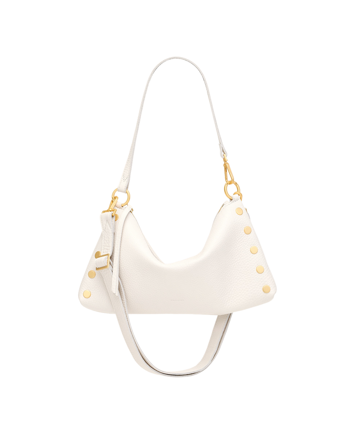 Hammitt Kyle Medium shoulder bag in calla lily white with brushed gold stud hardware