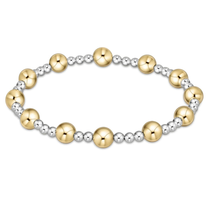 Enewton: Classic Sincerity Pattern Bead Bracelet - Mixed Metal - The Vogue Boutique