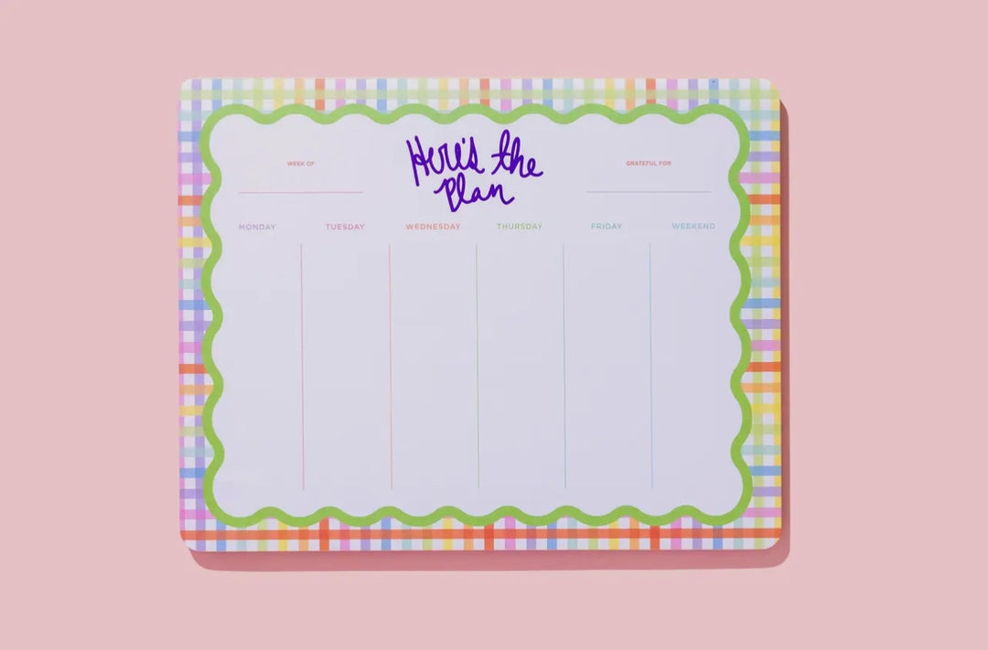 Taylor Elliott Design: Here's The Plan Weekly Planner - The Vogue Boutique