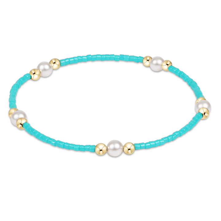 Enewton: Hope Purpose Pearl Bracelet in Turquoise