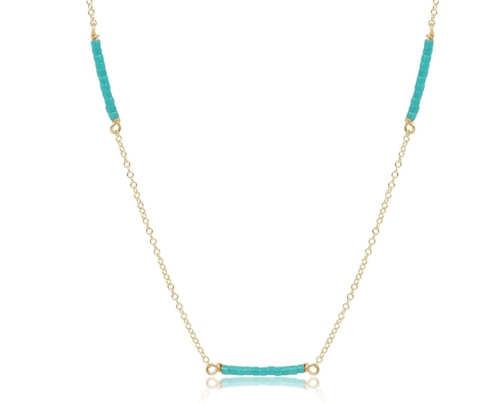 Enewton: 15" Choker Simplicity Chain Gold-Hope Bliss in Turquoise (N15SIGHOPBLTURQ)