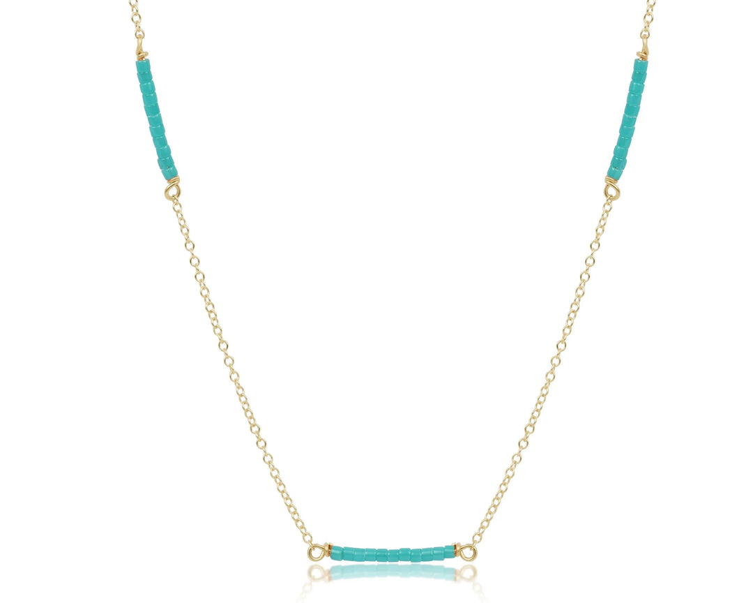 Enewton: 15" Choker Simplicity Chain Gold-Hope Bliss in Turquoise (N15SIGHOPBLTURQ)