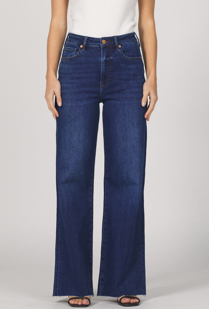 Dear John: Fiona Wide Leg Jeans in Dark Night - The Vogue Boutique