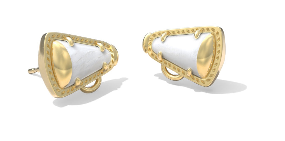 Kendra Scott: Cheer Stud Earrings in Gold