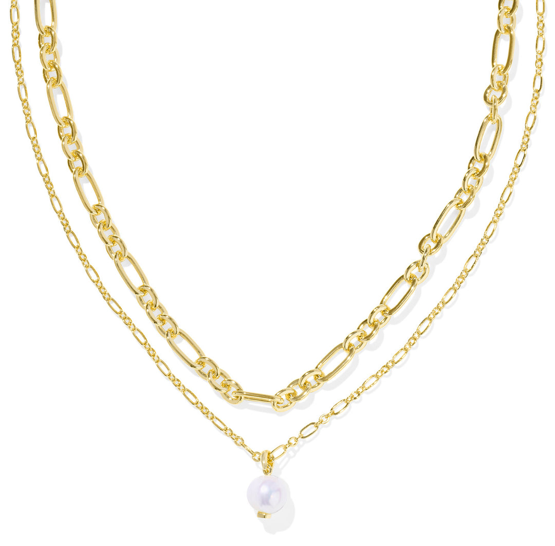 Kendra Scott: Ashton Multi Strand Necklace in Gold - The Vogue Boutique