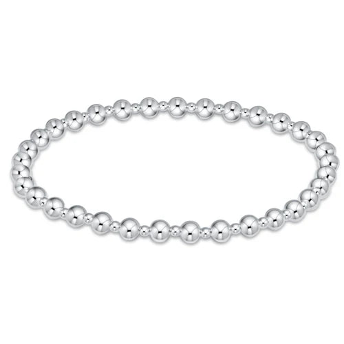 Enewton: Classic Grateful Pattern Bead Bracelet in Sterling - The Vogue Boutique