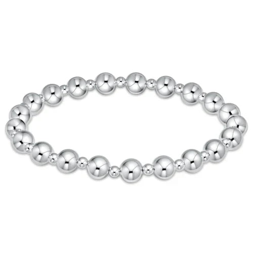 Enewton: Classic Grateful Pattern Bead Bracelet in Sterling - The Vogue Boutique