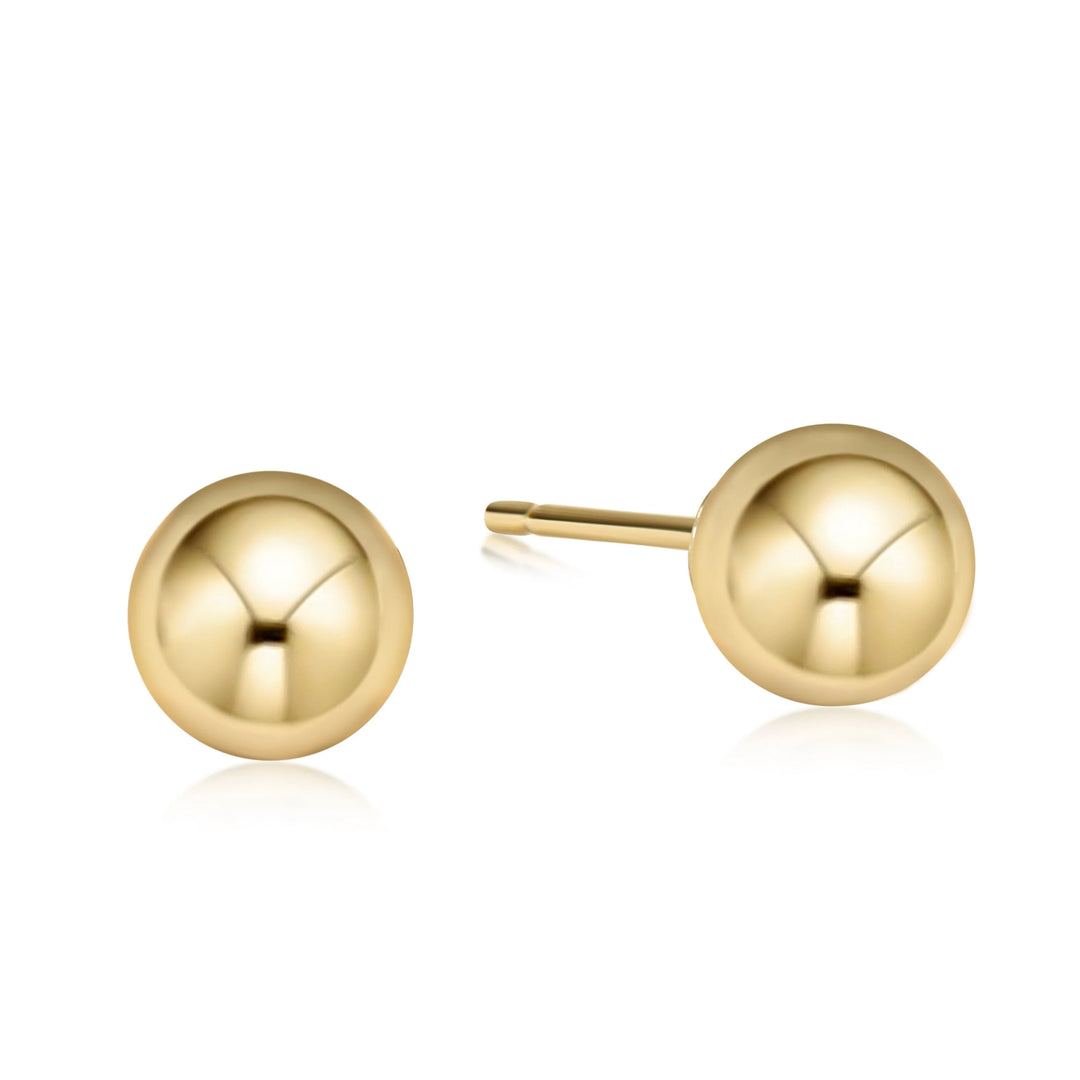 Enewton: Classic Gold Ball Stud Earrings - The Vogue Boutique