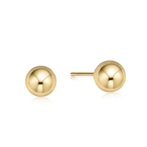 Enewton: Classic Gold Ball Stud Earrings - The Vogue Boutique