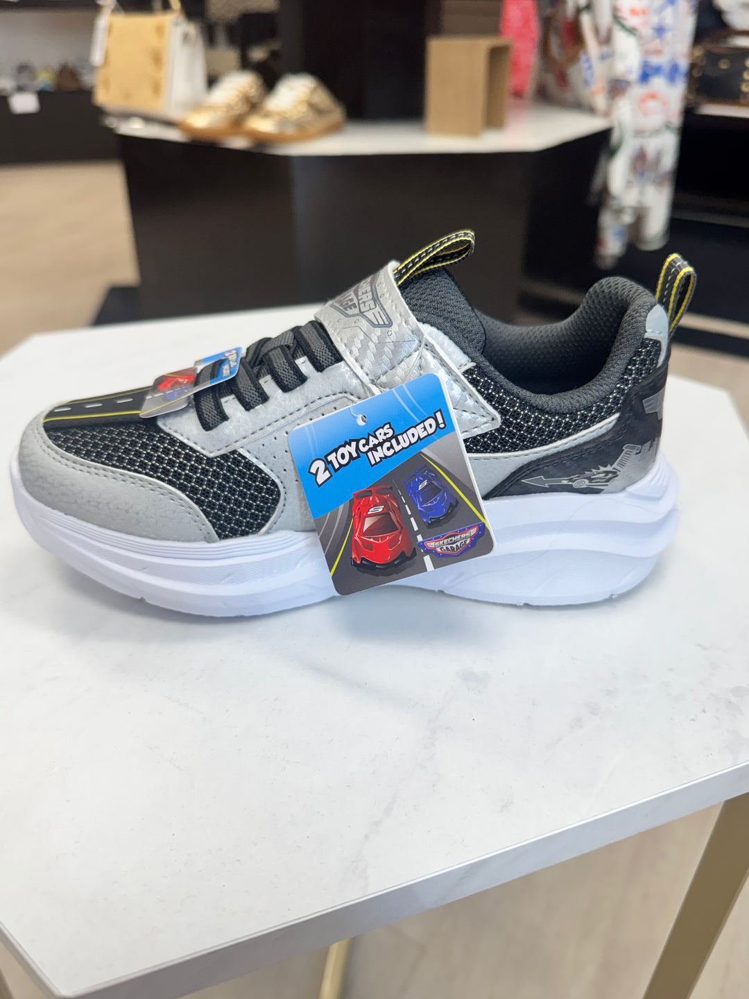 Skechers: Garage Sneaker in Silver/Black