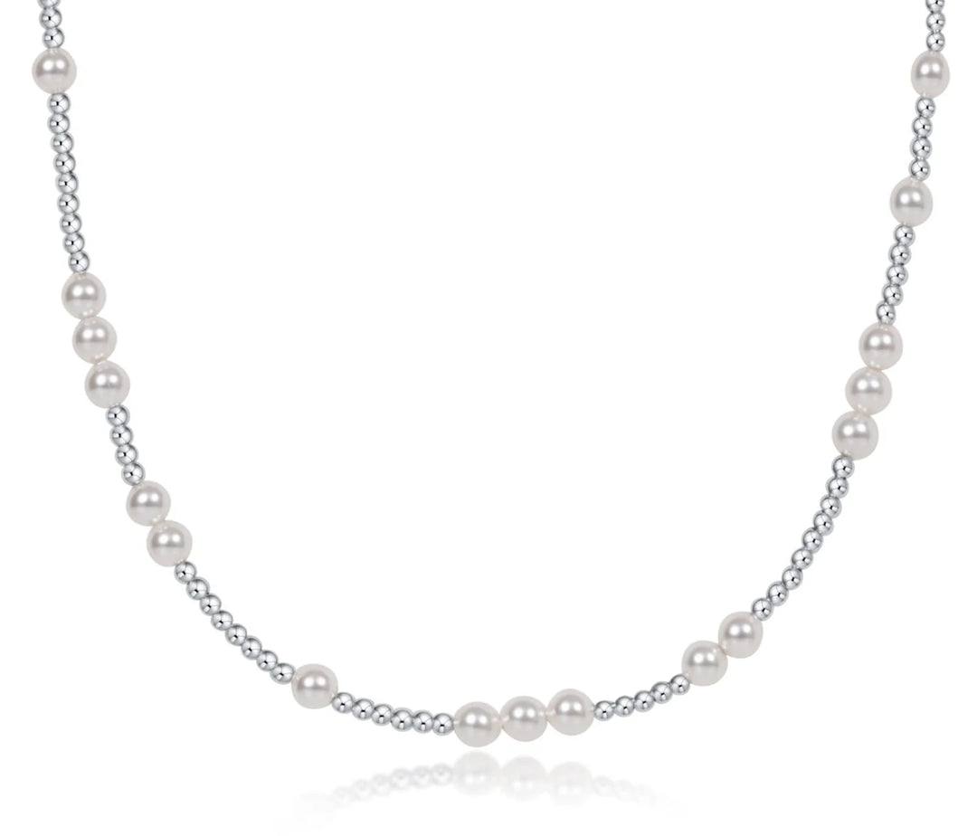 Enewton: 17' Hope Sterling Choker Unwritten in Pearl - The Vogue Boutique